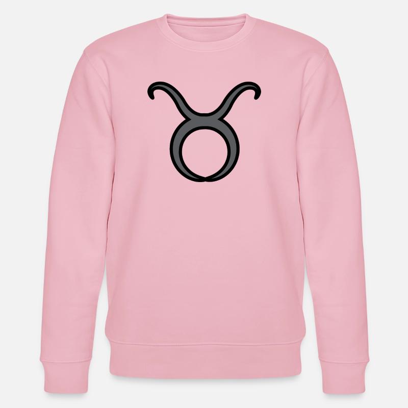 Stier Sternzeichen Symbol Schwarz & Grau - Stanley/Stella Unisex Bio-Sweatshirt CHANGER  - Hellrosa