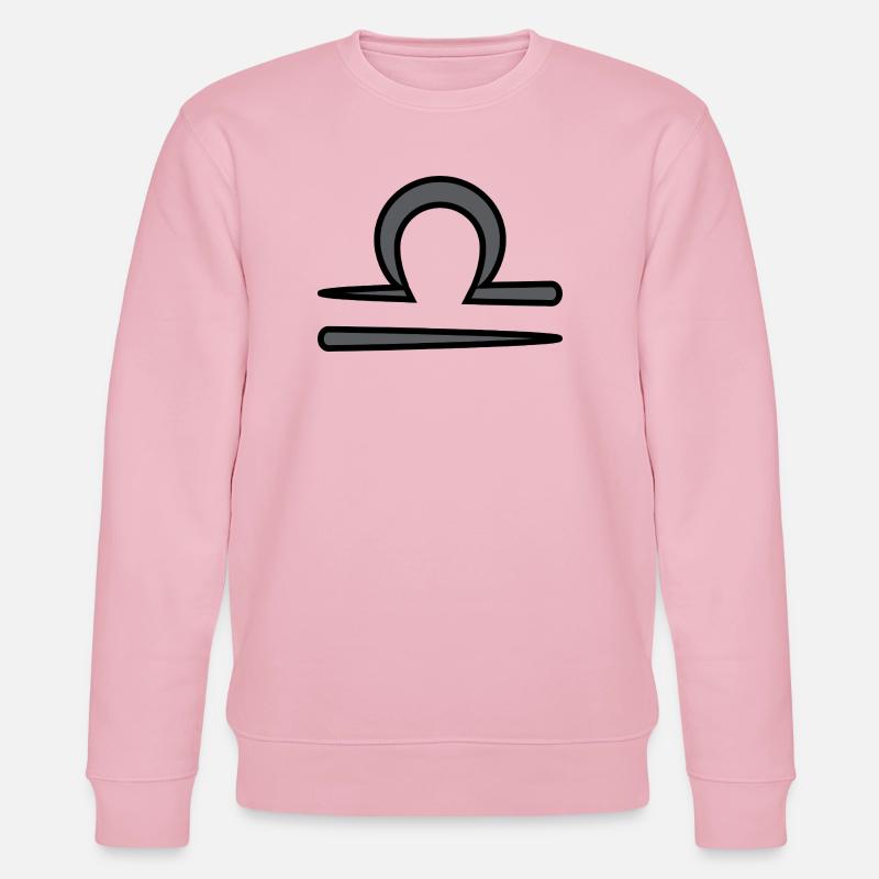 Waage Sternzeichen Symbol Schwarz & Grau - Stanley/Stella Unisex Bio-Sweatshirt CHANGER  - Hellrosa