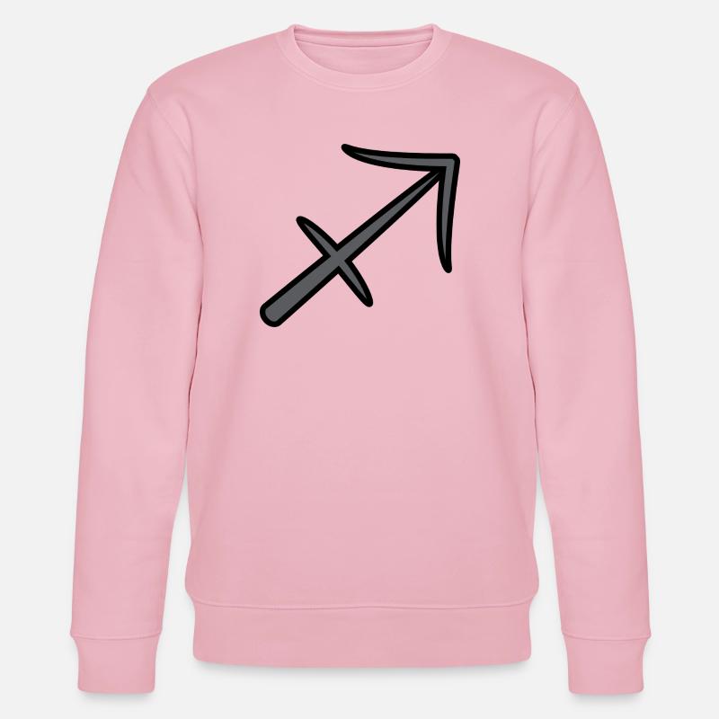 Schütze Sternzeichen Symbol Schwarz & Grau - Stanley/Stella Unisex Bio-Sweatshirt CHANGER - Hellrosa