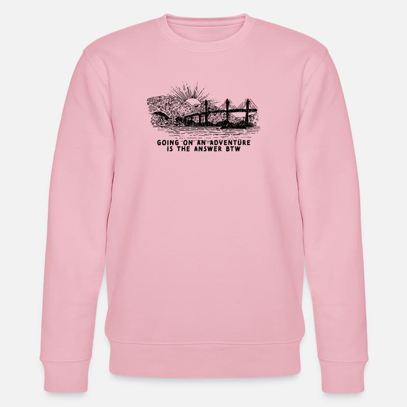ABENTEUER IST DIE ANTWORT - Stanley/Stella Unisex Bio-Sweatshirt CHANGER - Hellrosa