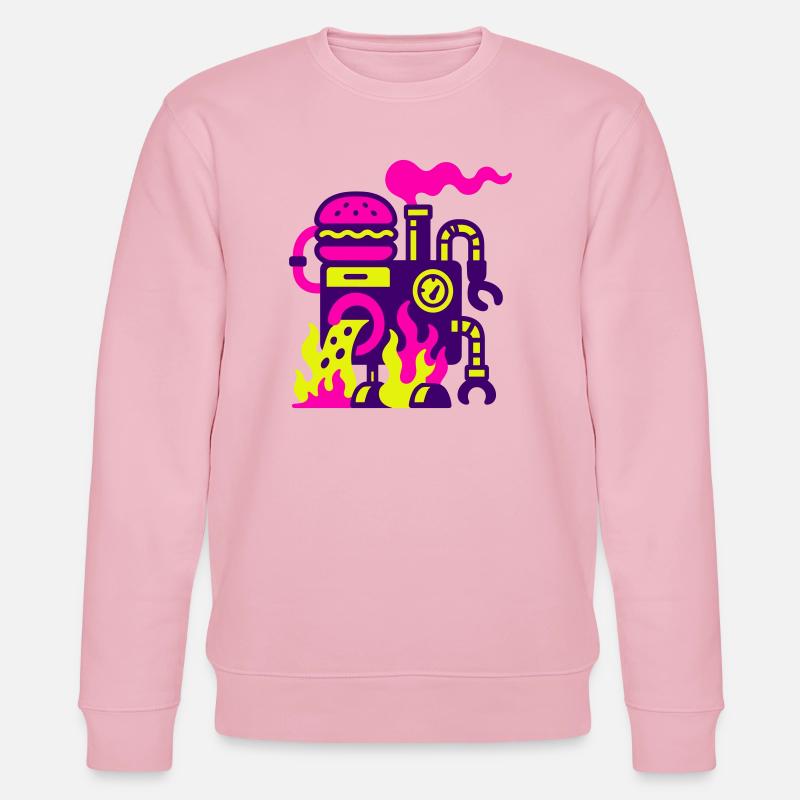 Machine à hamburger - Sweat bio CHANGER Stanley/Stella Unisexe - rose pâle