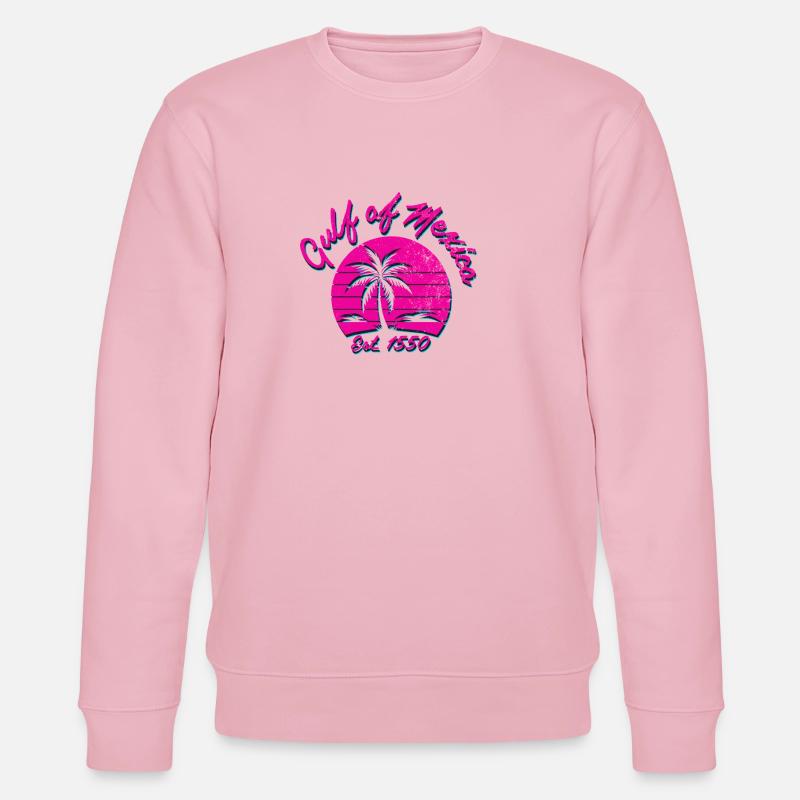 Tropical spring feeling with palm trees - Stanley/Stella CHANGER Unisex Organic Sweatshirt - cotton pink