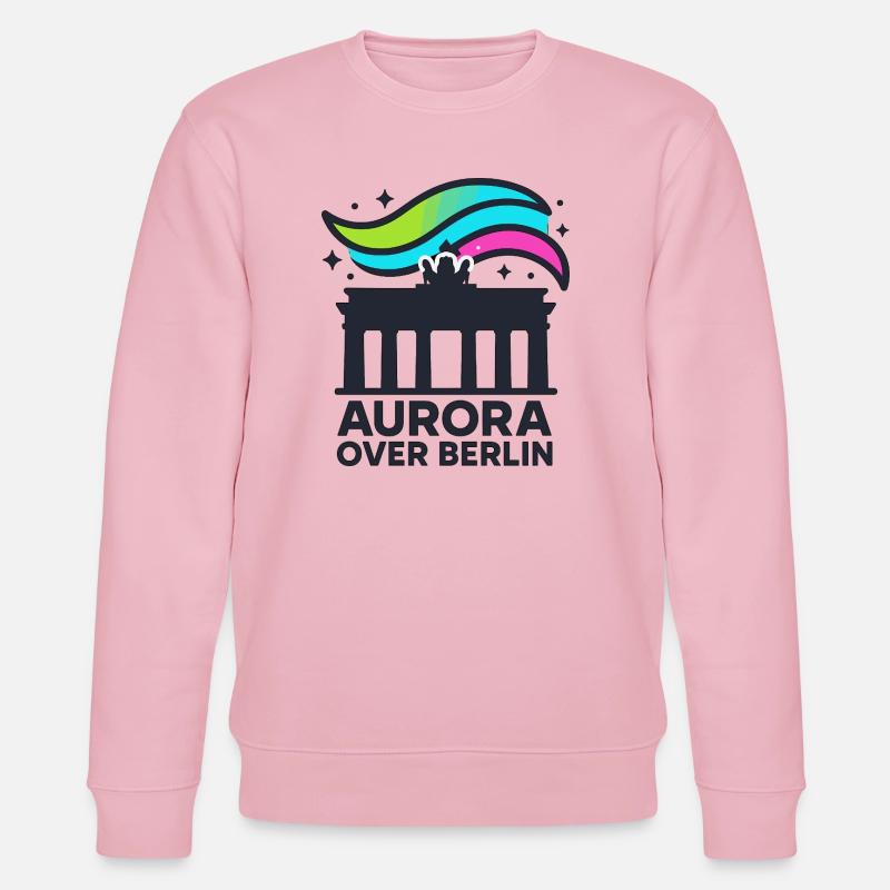 Aurora over Berlin - Stanley/Stella Unisex Bio-Sweatshirt CHANGER  - Hellrosa