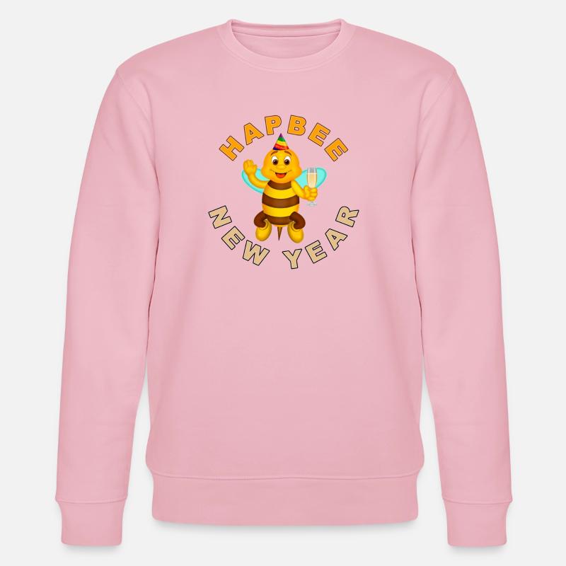 HAPBEE Neujahr mit Text 2 - Stanley/Stella Unisex Bio-Sweatshirt CHANGER  - Hellrosa