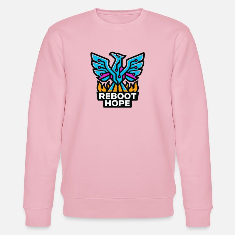Reboot Hope - Stanley/Stella Unisex Bio-Sweatshirt CHANGER  - Hellrosa