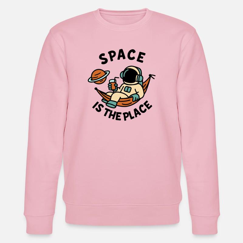 Space Explorer Astronaut Entspannendes Design - Stanley/Stella Unisex Bio-Sweatshirt CHANGER  - Hellrosa