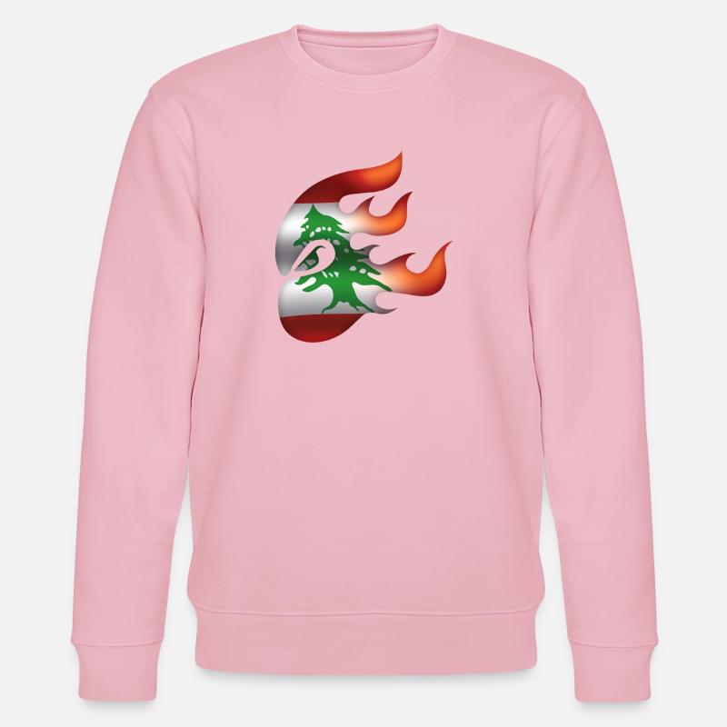 Flagge des Libanon - Libanon - Ninja - Stanley/Stella Unisex Bio-Sweatshirt CHANGER  - Hellrosa