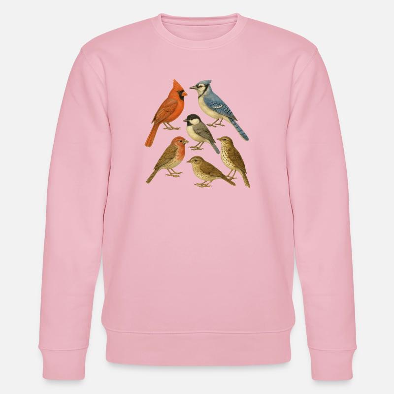 Natürliche Vogelsammlung - Stanley/Stella Unisex Bio-Sweatshirt CHANGER - Hellrosa