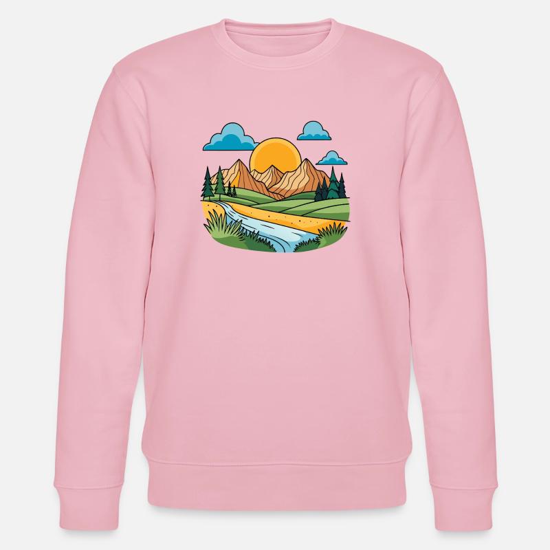 Bunte Berge - Stanley/Stella Unisex Bio-Sweatshirt CHANGER  - Hellrosa