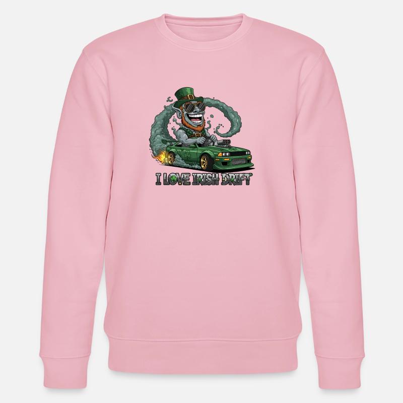 Saint-Patrick Cascade Drifting Design - Sweat bio CHANGER Stanley/Stella Unisexe - rose pâle