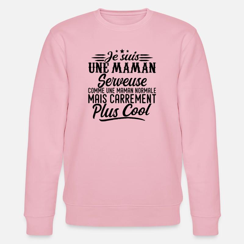 Kellnerin-Mutter: Normal, aber krasser - Stanley/Stella Unisex Bio-Sweatshirt CHANGER  - Hellrosa