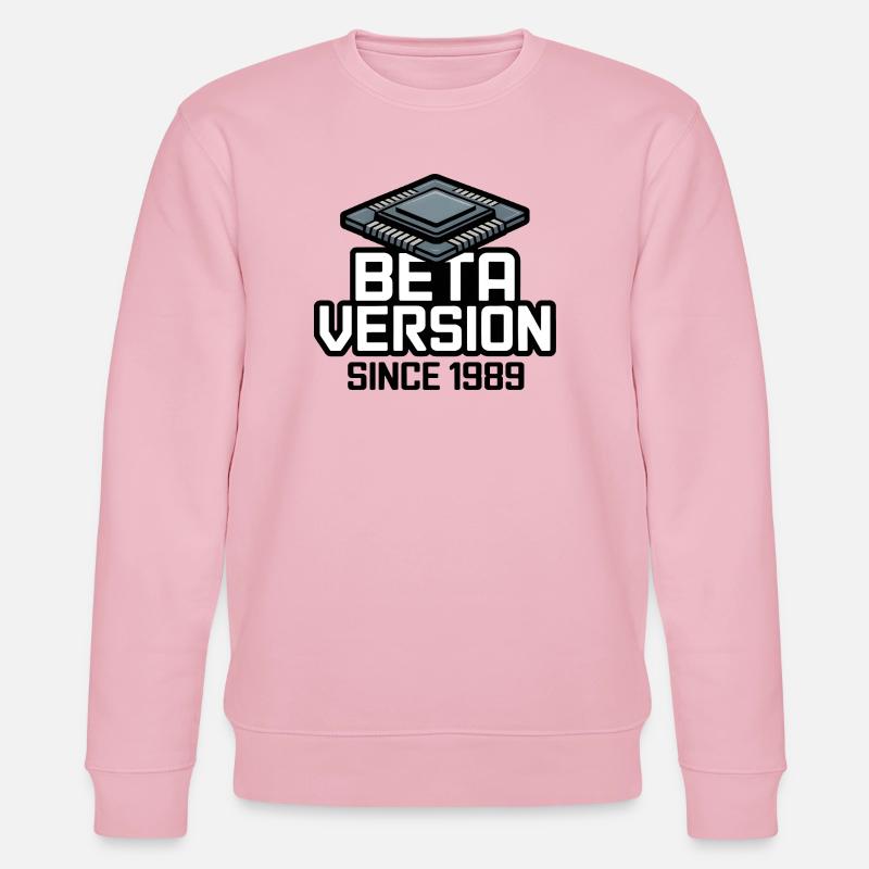 Futuristischer Computerchip Analogdruck - Stanley/Stella Unisex Bio-Sweatshirt CHANGER  - Hellrosa