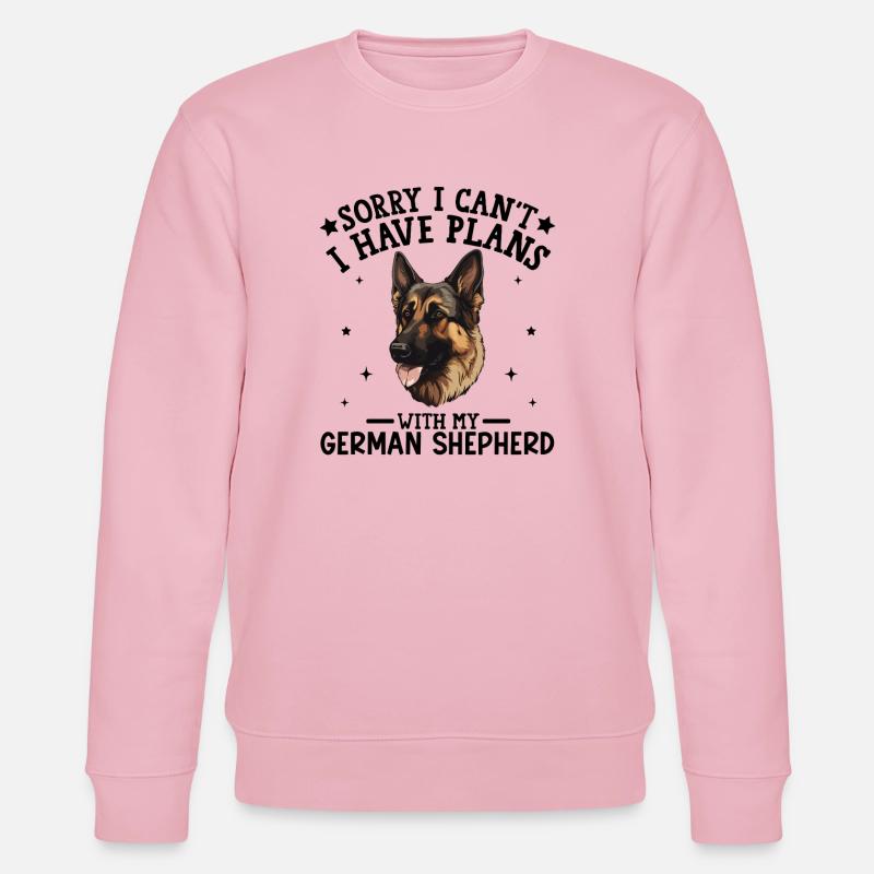 Deutscher Schäferhund Illustration auf Kleidung - Stanley/Stella Unisex Bio-Sweatshirt CHANGER  - Hellrosa