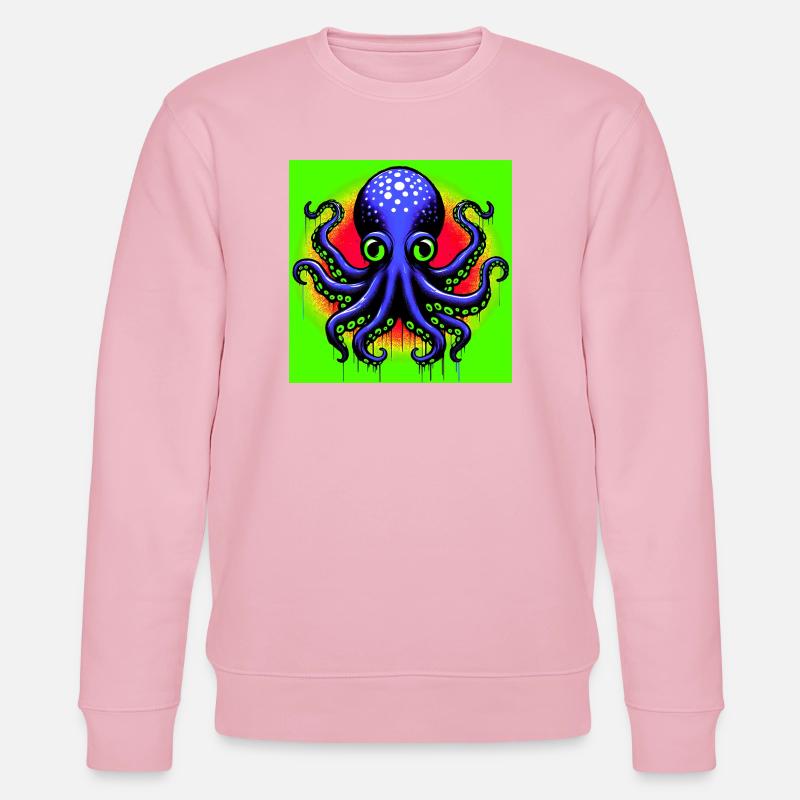 Octopus - Stanley/Stella CHANGER Unisex Organic Sweatshirt - cotton pink