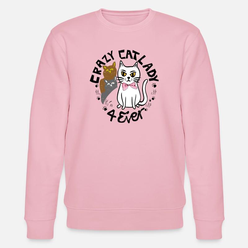 Crazy Cats - Stanley/Stella Unisex Bio-Sweatshirt CHANGER  - Hellrosa