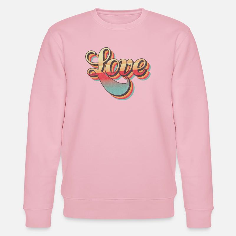 Retro Liebe Design - Stanley/Stella Unisex Bio-Sweatshirt CHANGER  - Hellrosa