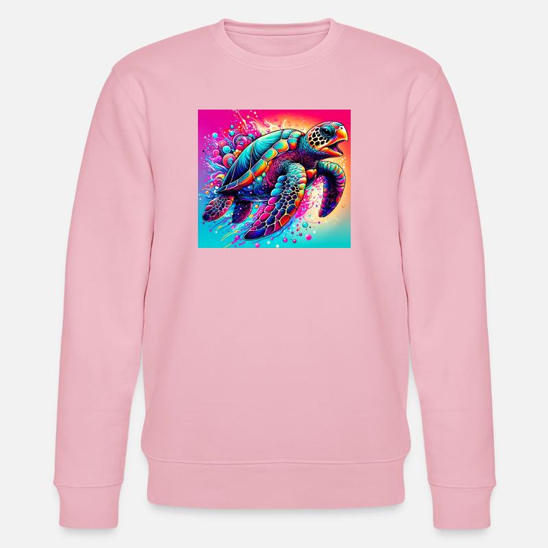 Schildkröte - Stanley/Stella Unisex Bio-Sweatshirt CHANGER  - Hellrosa