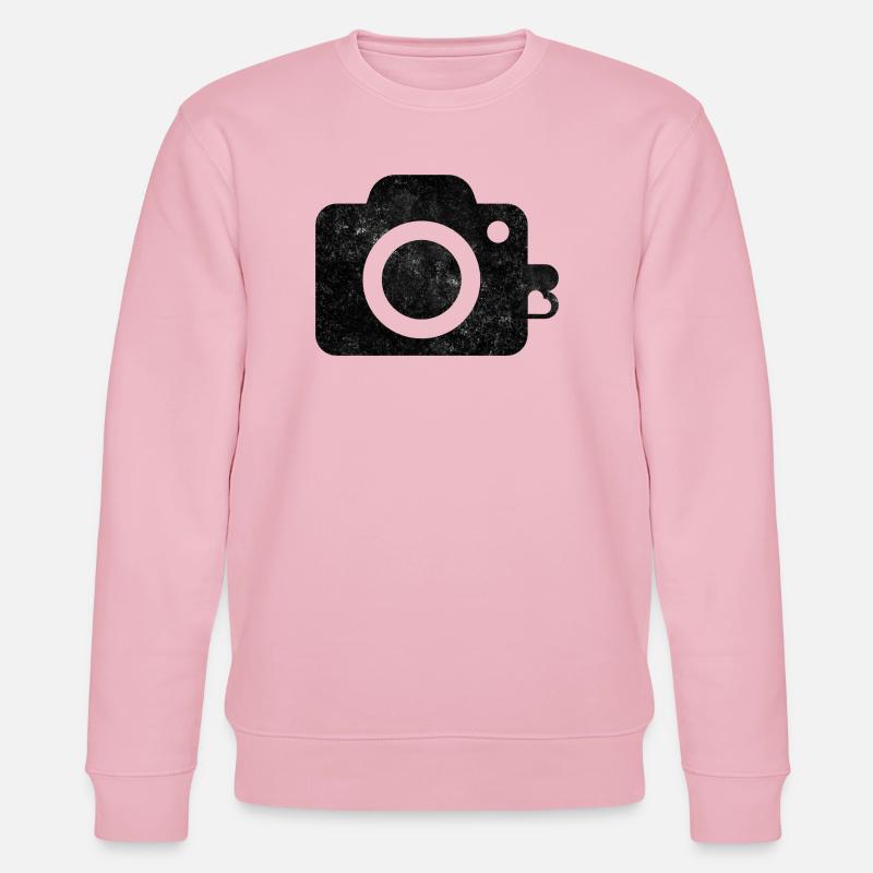 Conception de logo de caméra - Sweat bio CHANGER Stanley/Stella Unisexe - rose pâle