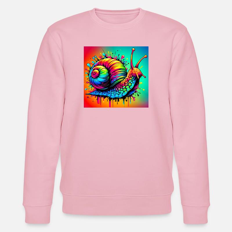 Schnecke - Stanley/Stella Unisex Bio-Sweatshirt CHANGER  - Hellrosa