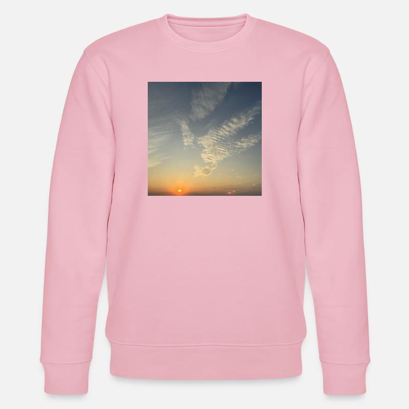 Abendhimmel mit Wolkenmeer - Stanley/Stella Unisex Bio-Sweatshirt CHANGER  - Hellrosa