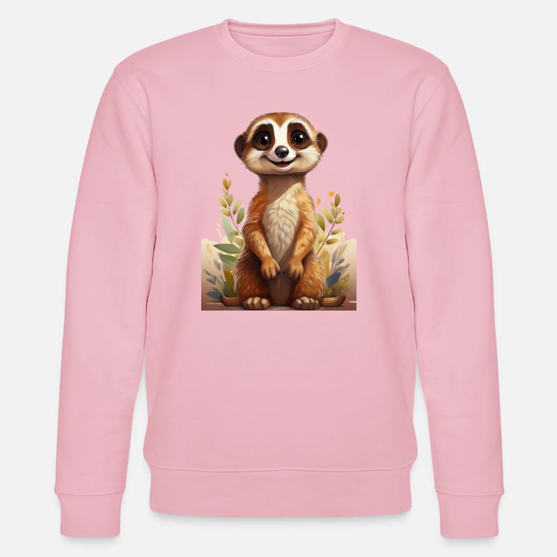 Dessin de suricate mignon - Sweat bio CHANGER Stanley/Stella Unisexe - rose pâle