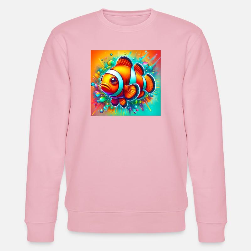 Clownfisch - Stanley/Stella Unisex Bio-Sweatshirt CHANGER  - Hellrosa