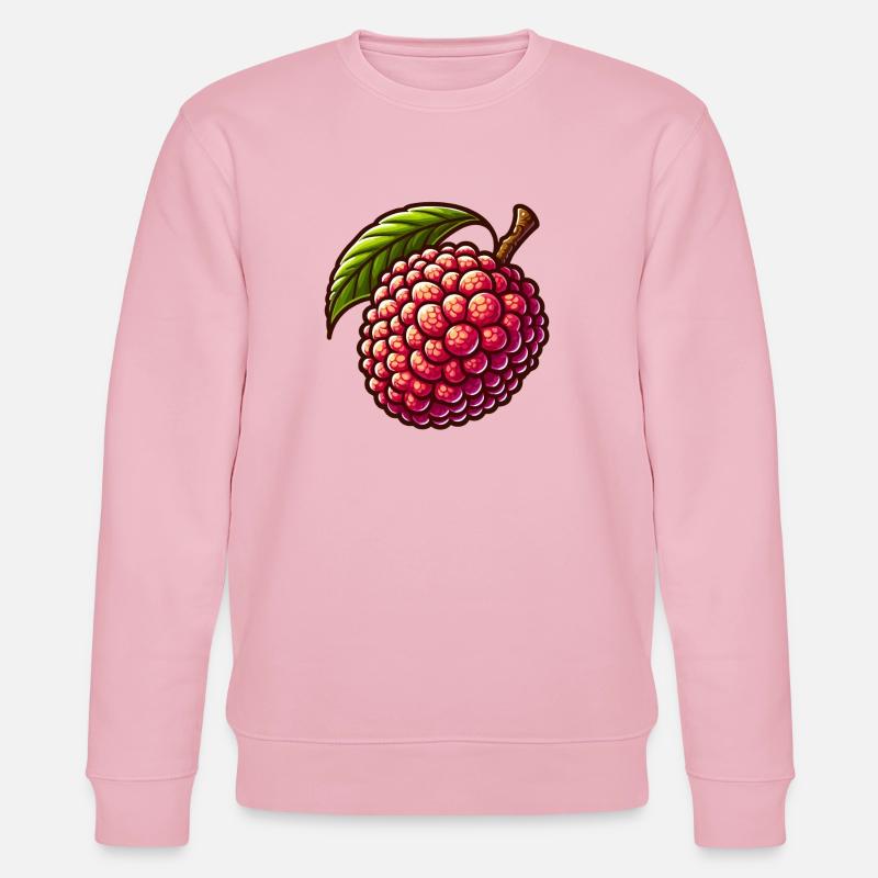 Lebendige Litschi im illustrativen Stil - Stanley/Stella Unisex Bio-Sweatshirt CHANGER  - Hellrosa