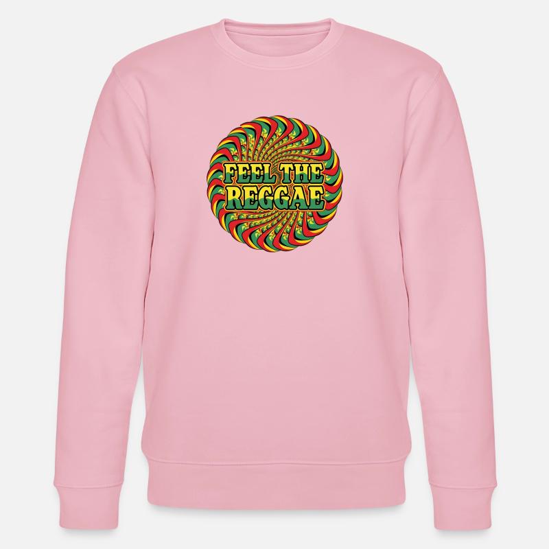 Ressentez le style reggae psychédélique rasta - Sweat bio CHANGER Stanley/Stella Unisexe - rose pâle