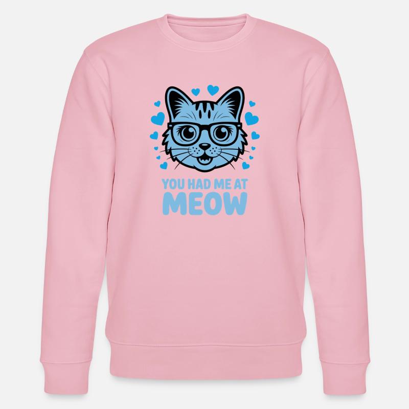 Tu m’as eu à miaou - Sweat bio CHANGER Stanley/Stella Unisexe - rose pâle