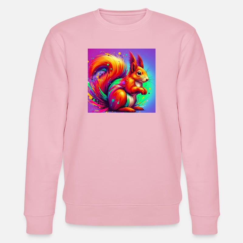 Eichhörnchen - Stanley/Stella Unisex Bio-Sweatshirt CHANGER  - Hellrosa