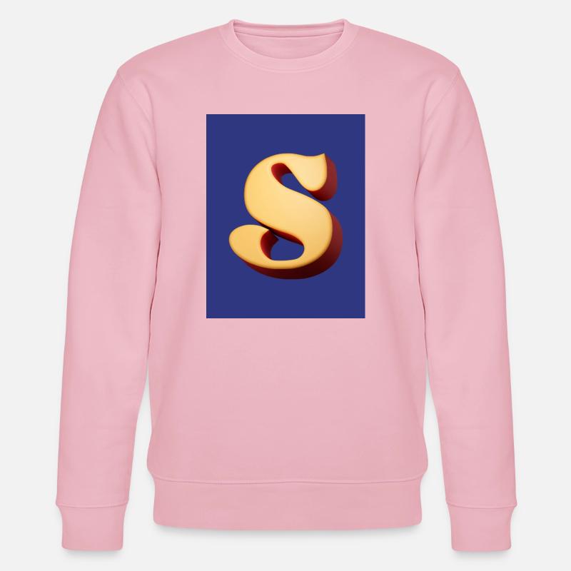3D Hellbrauner Buchstabe S Look - Stanley/Stella Unisex Bio-Sweatshirt CHANGER  - Hellrosa