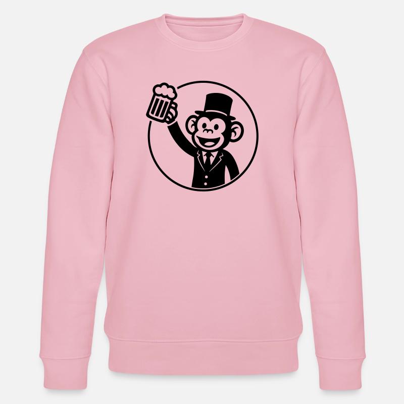 Monkey Groom Bachelor Bière - Sweat bio CHANGER Stanley/Stella Unisexe - rose pâle