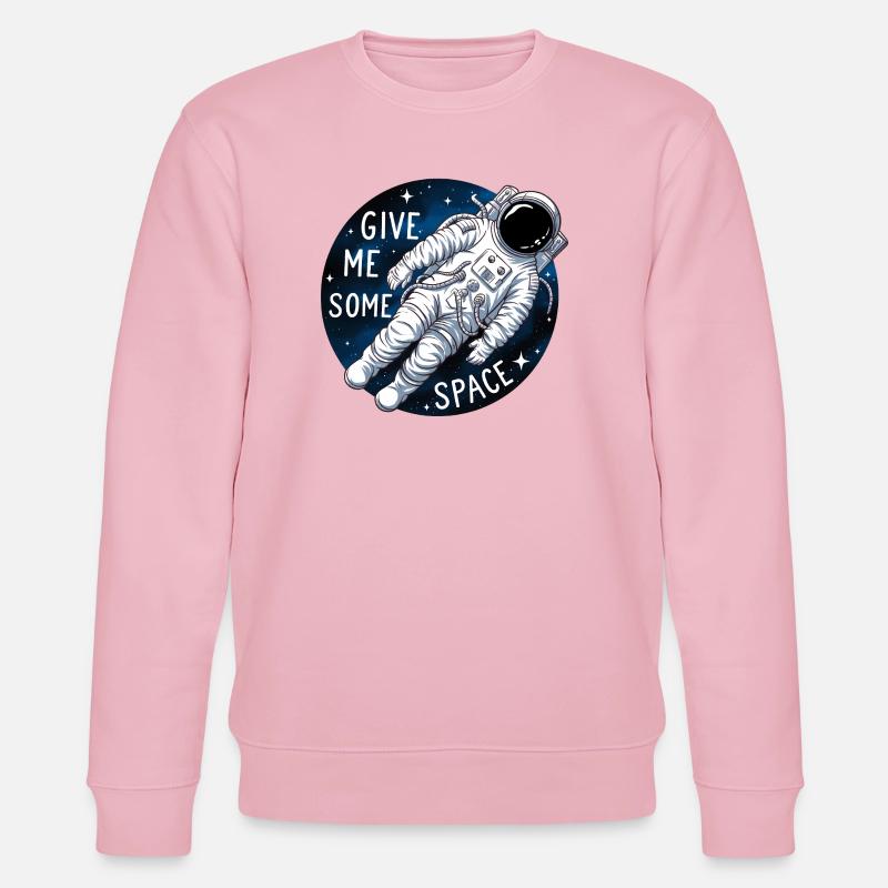 Astronaute de l’espace Dicton drôle - Sweat bio CHANGER Stanley/Stella Unisexe - rose pâle