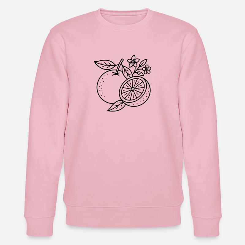 Oranges à fleurs - Sweat bio CHANGER Stanley/Stella Unisexe - rose pâle