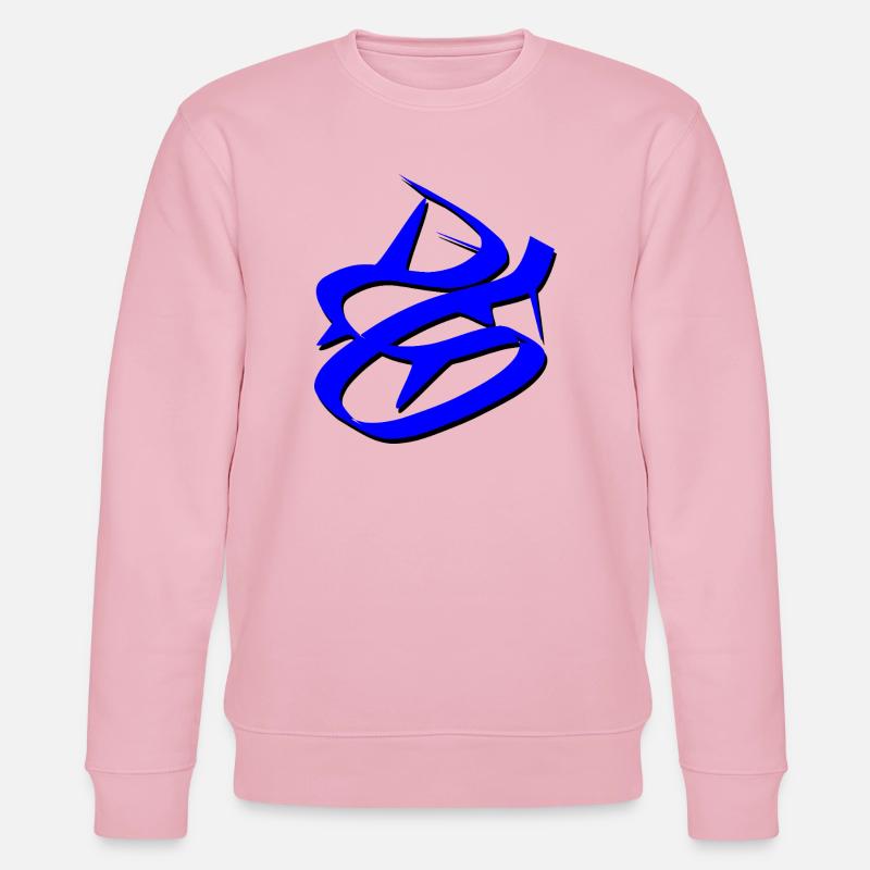 Dynamic Blue Graffiti Design - Stanley/Stella CHANGER Unisex Organic Sweatshirt - cotton pink
