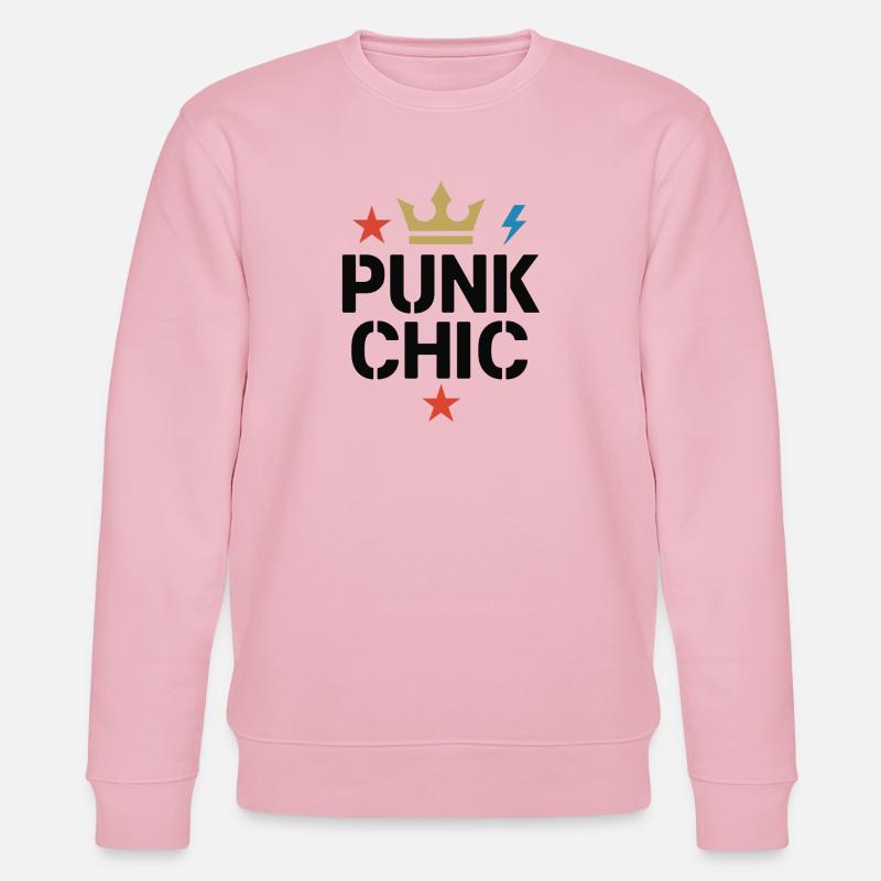 Punk Chic – Krone & Blitz - Sweat bio CHANGER Stanley/Stella Unisexe - rose pâle