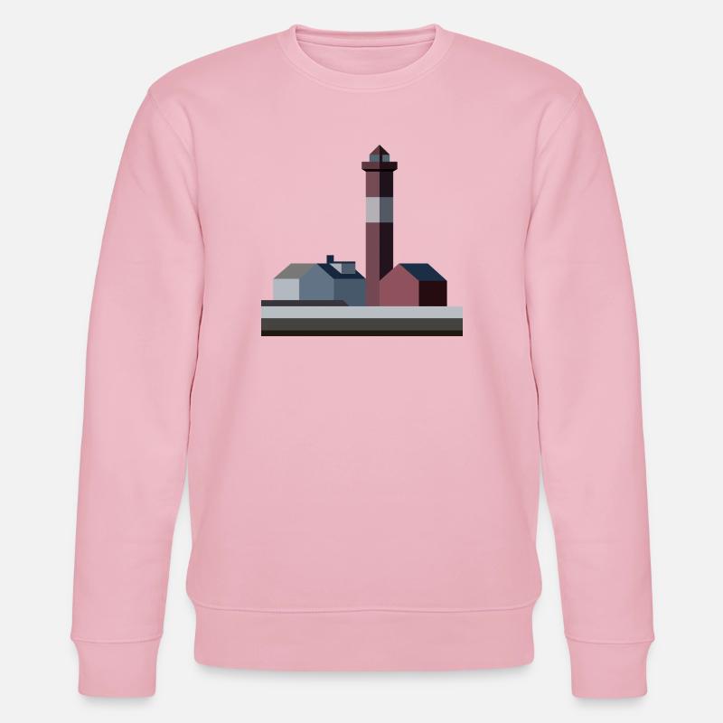 Stilisierter Seestern-Leuchtturm - Stanley/Stella Unisex Bio-Sweatshirt CHANGER  - Hellrosa