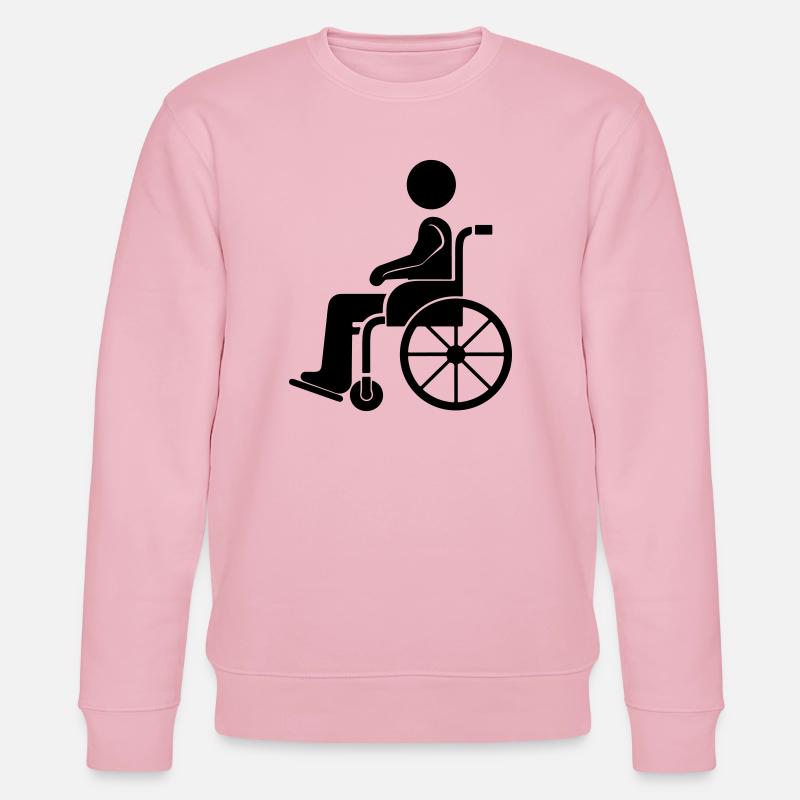 Rollstuhl Symbol - Stanley/Stella Unisex Bio-Sweatshirt CHANGER  - Hellrosa