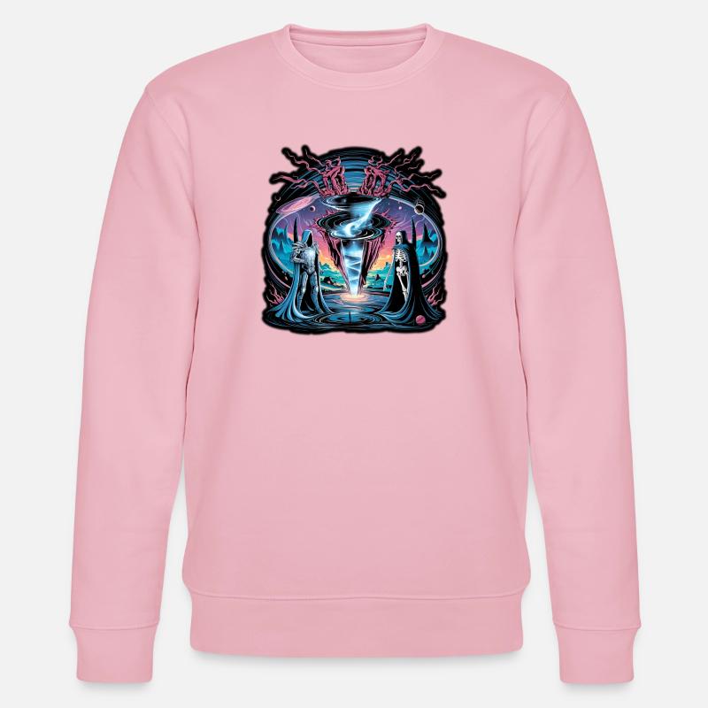 Kosmischer Riss mit Leerenwächtern - Stanley/Stella Unisex Bio-Sweatshirt CHANGER  - Hellrosa
