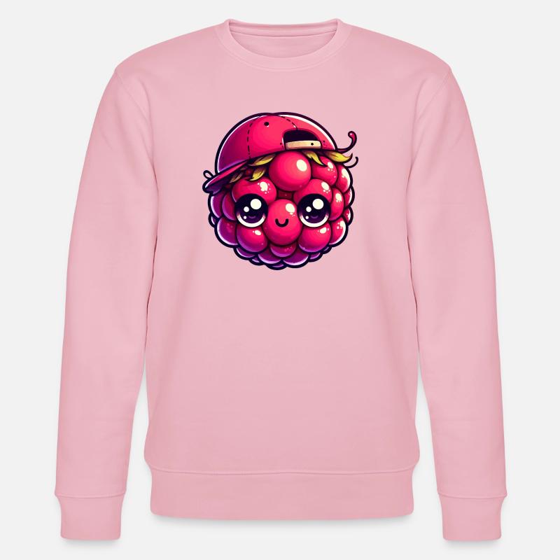 Entzückende Himbeere mit Kappe - Stanley/Stella Unisex Bio-Sweatshirt CHANGER  - Hellrosa