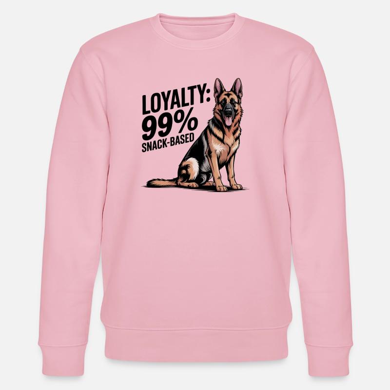 Deutscher Schäferhund Kunst - Stanley/Stella Unisex Bio-Sweatshirt CHANGER  - Hellrosa