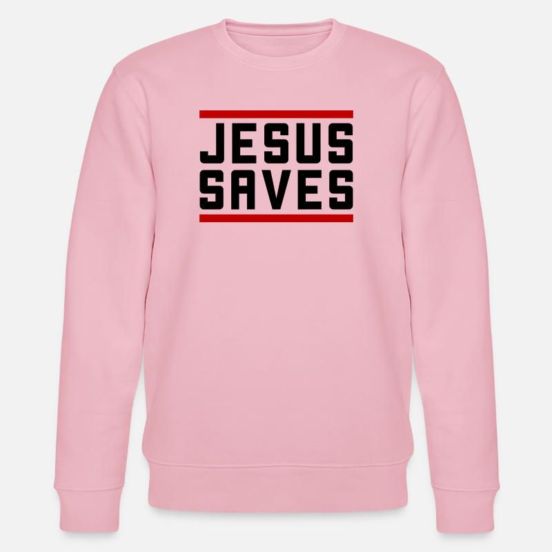Jesus Rettet Christlich - Stanley/Stella Unisex Bio-Sweatshirt CHANGER  - Hellrosa