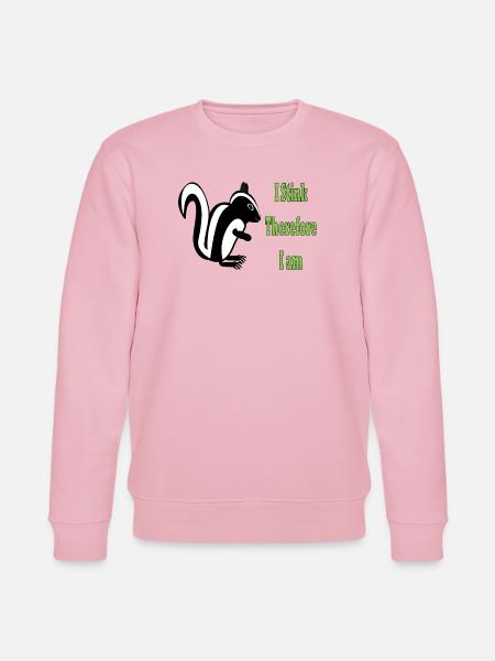 Humorous Skunk Philosophy Quote Design - Stanley/Stella CHANGER Unisex Organic Sweatshirt - cotton pink