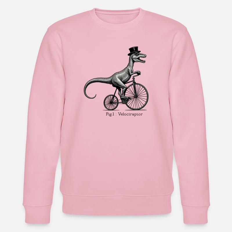 Velociraptor - Stanley/Stella CHANGER Unisex Organic Sweatshirt - cotton pink