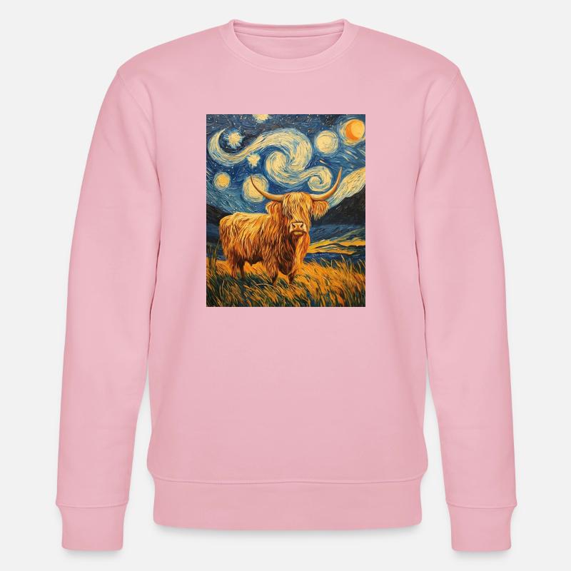 Highland Cow - Stanley/Stella Unisex Bio-Sweatshirt CHANGER  - Hellrosa
