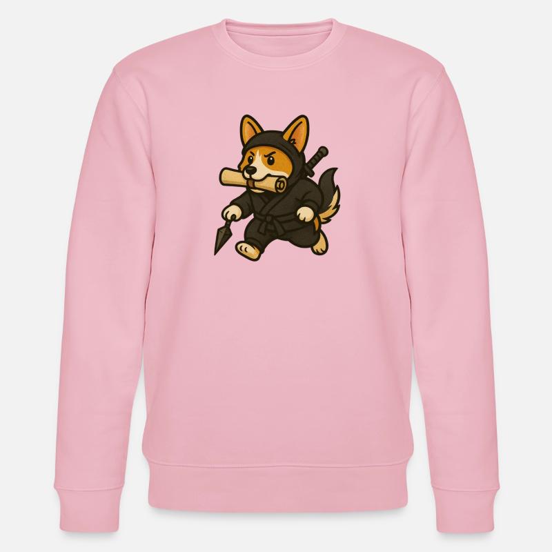 Kampfduchs Ninja mit Holzschwert - Stanley/Stella Unisex Bio-Sweatshirt CHANGER  - Hellrosa