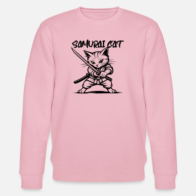 Samurai Katze - Stanley/Stella Unisex Bio-Sweatshirt CHANGER  - Hellrosa