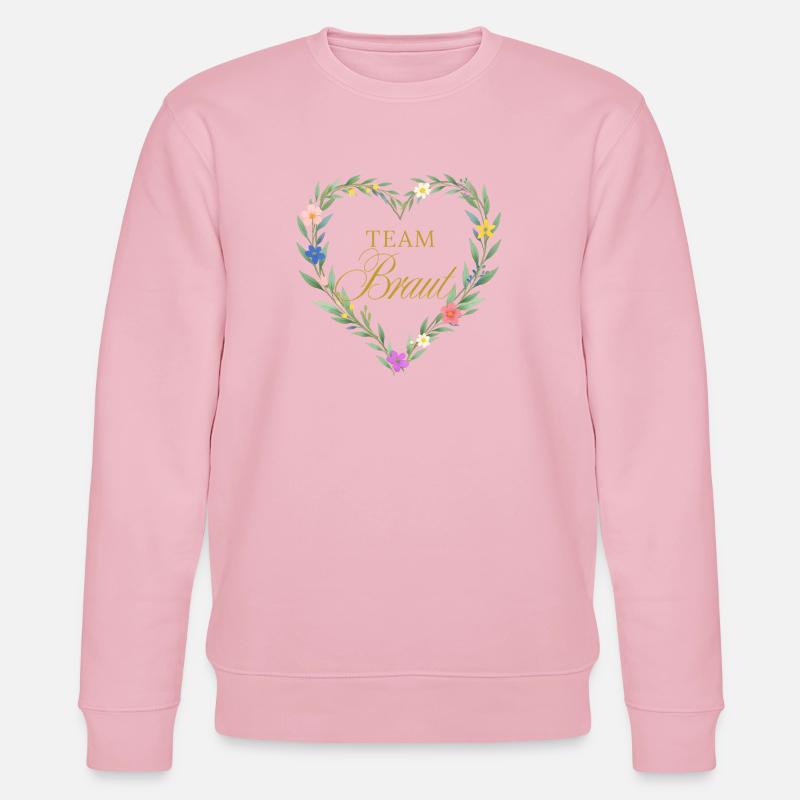 Team  Braut! Herz - Stanley/Stella Unisex Bio-Sweatshirt CHANGER  - Hellrosa