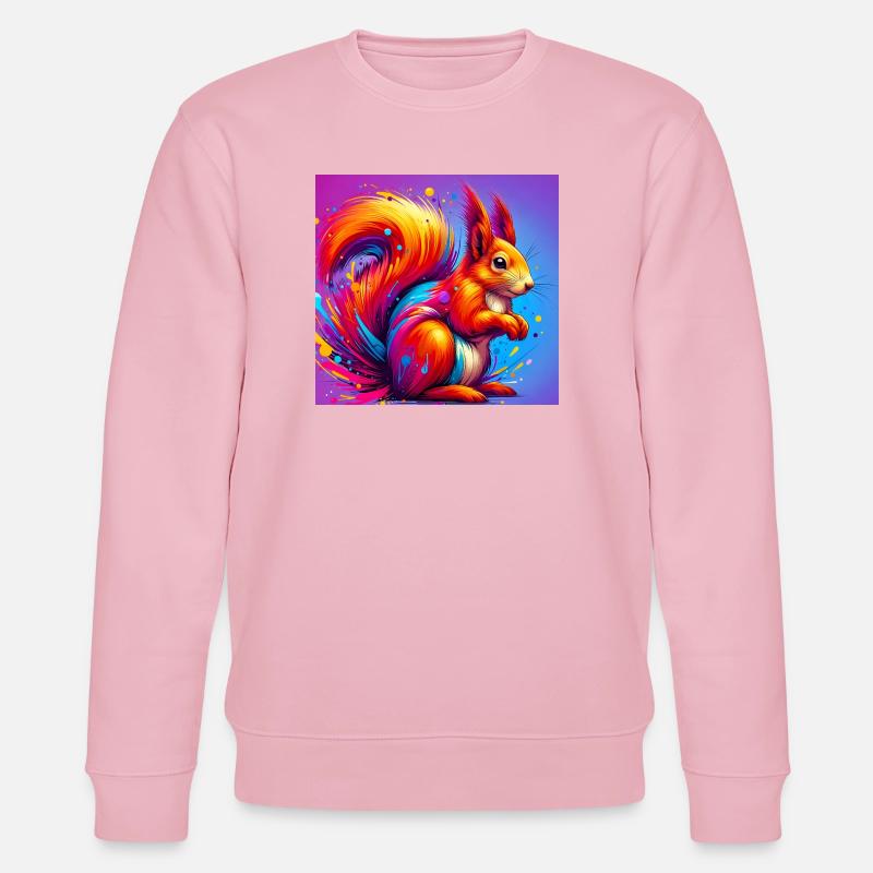 Eichhörnchen - Stanley/Stella Unisex Bio-Sweatshirt CHANGER  - Hellrosa