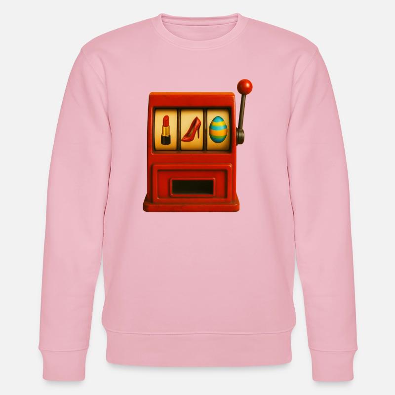 Einarmiger Bandit mit Accessoires  - Stanley/Stella Unisex Bio-Sweatshirt CHANGER  - Hellrosa